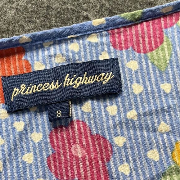 Princess Highway 100% Organic Cotton Whimsey Floral Abby Wrap Dress Size 8 - Picture 6 of 10